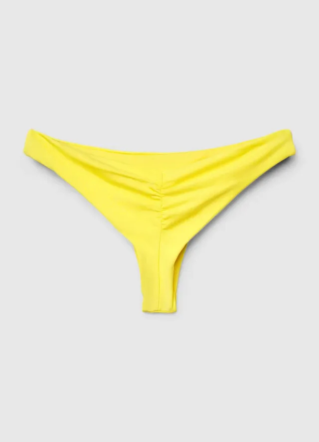 Calliope slip bikini brésilien froncé uni
