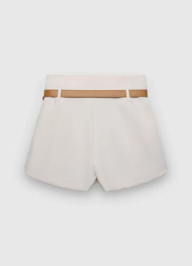 Calliope jupe-short ceinturée femme mini unie
