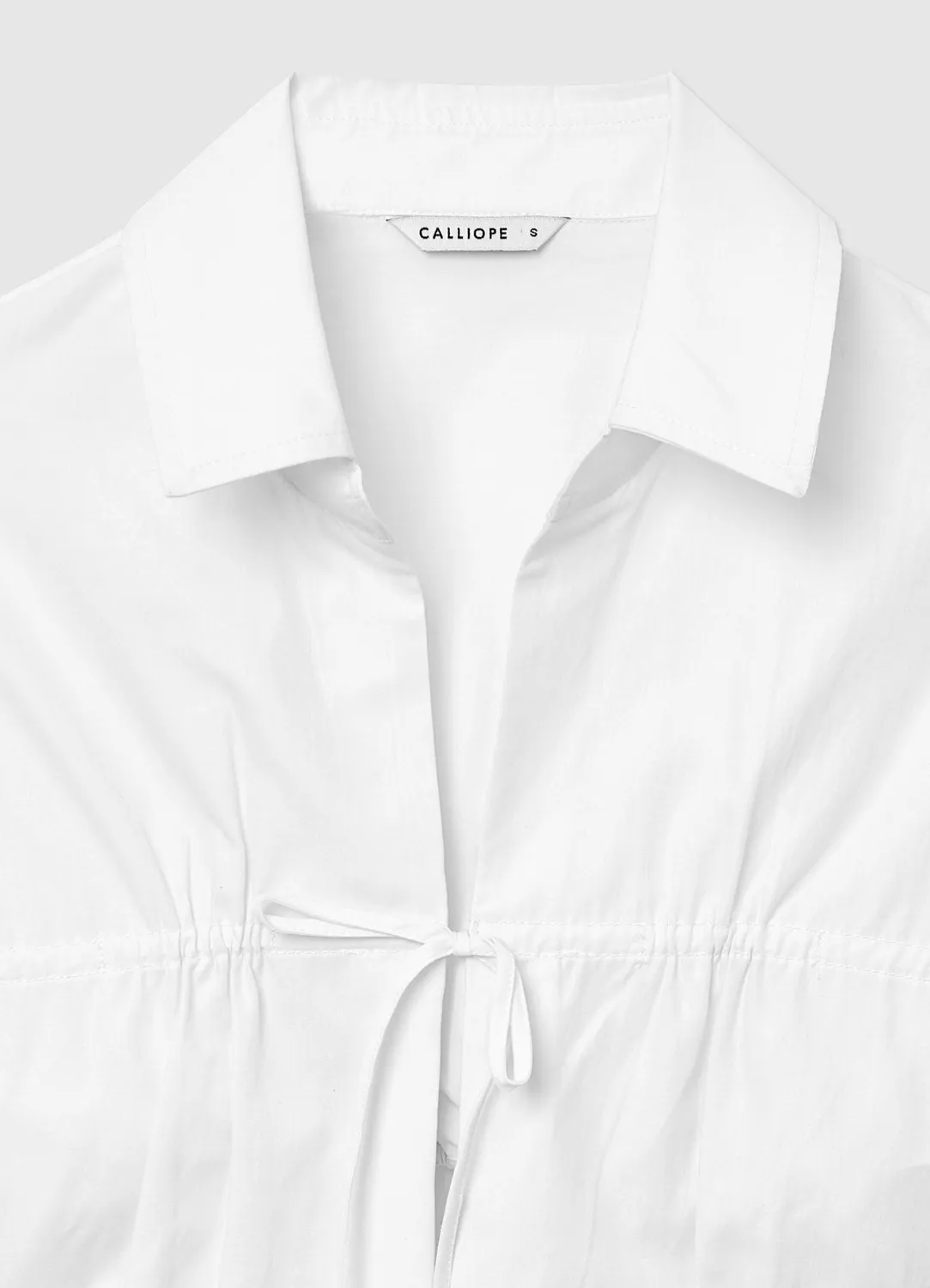 Calliope chemise cropped à lacets femme coton