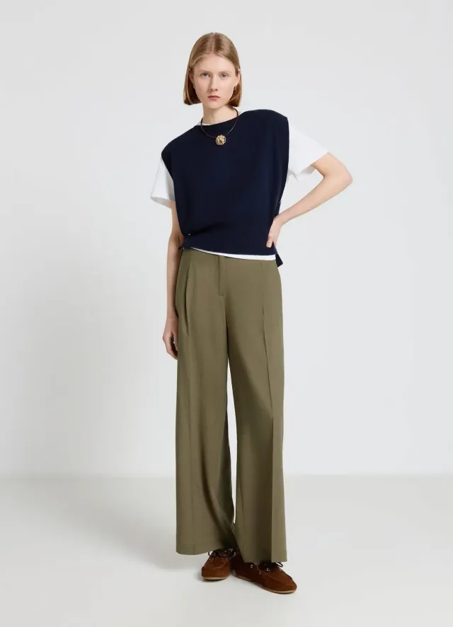 Calliope pantalon palazzo taille haute large