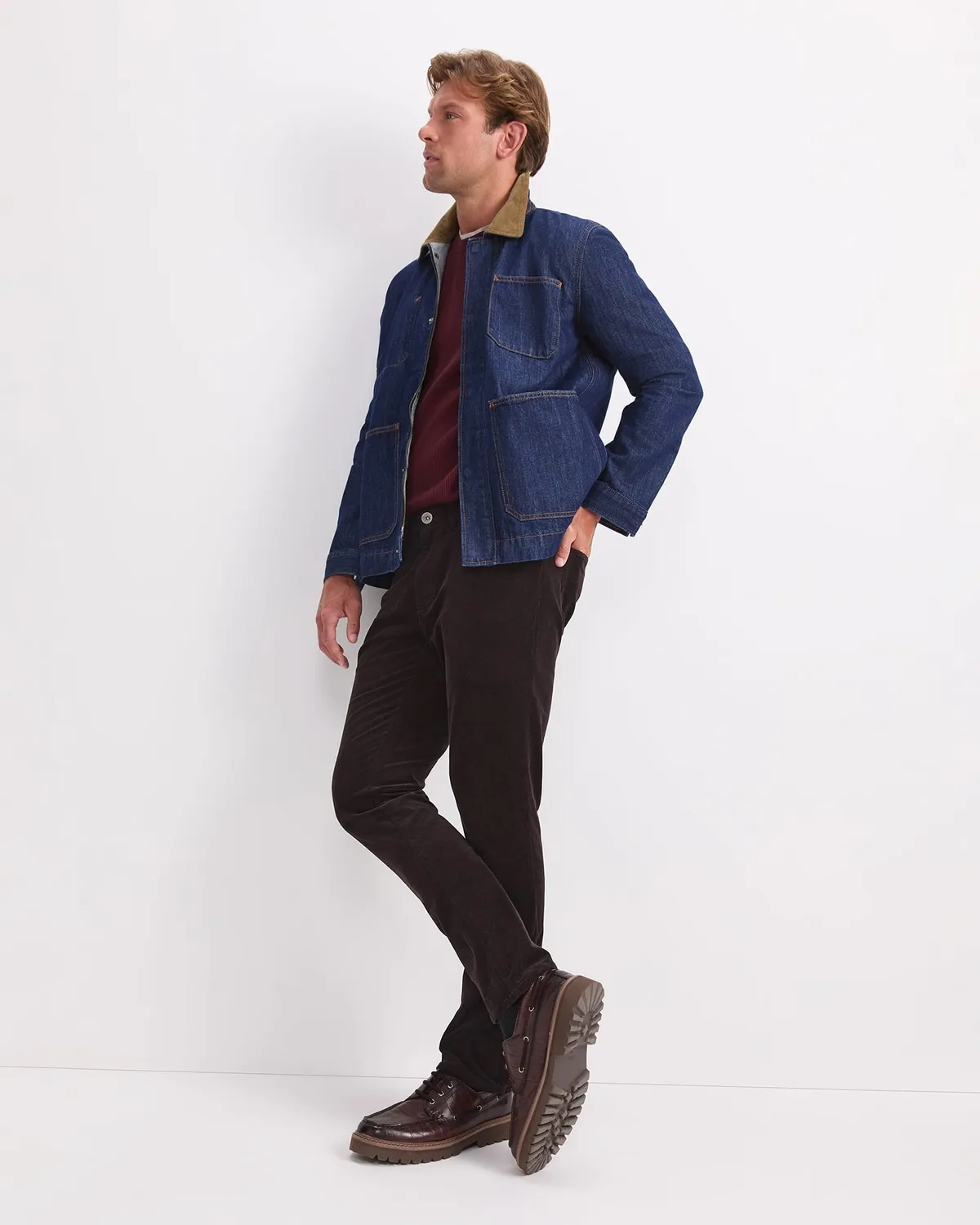 Sportscraft Hudson Cord pantalon velours homme coupe slim