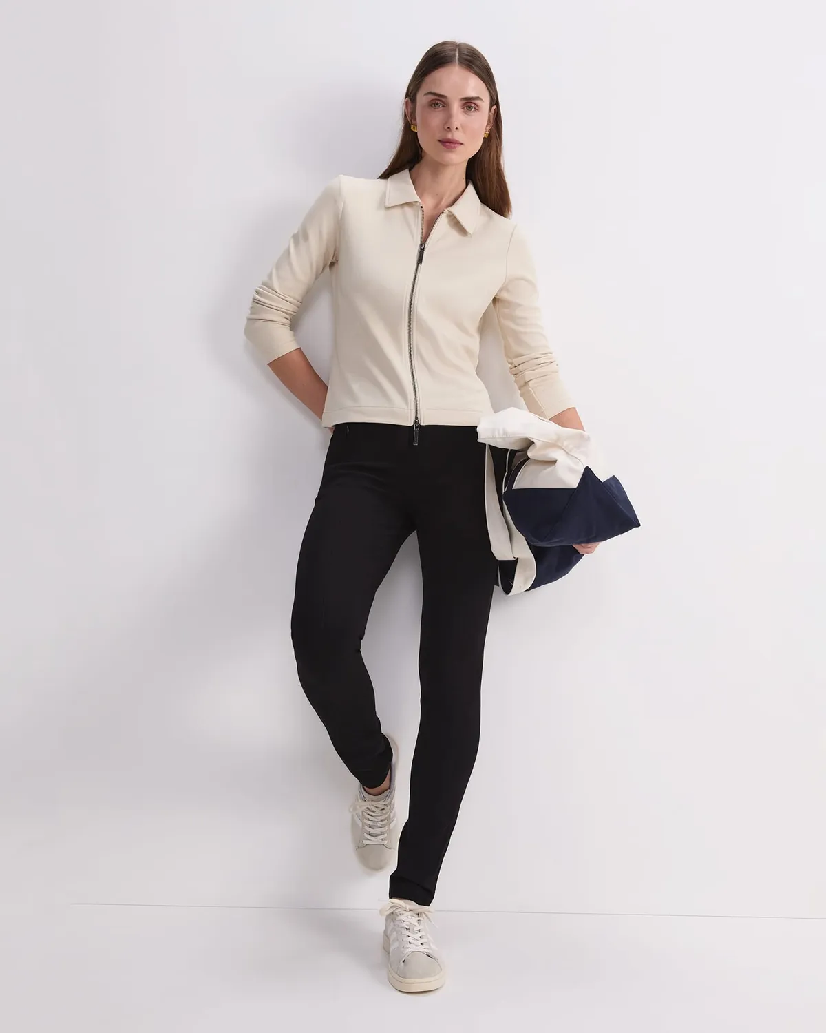 Sportscraft Haut Zippé Femme Manches Longues Ajusté Mi-Hanches