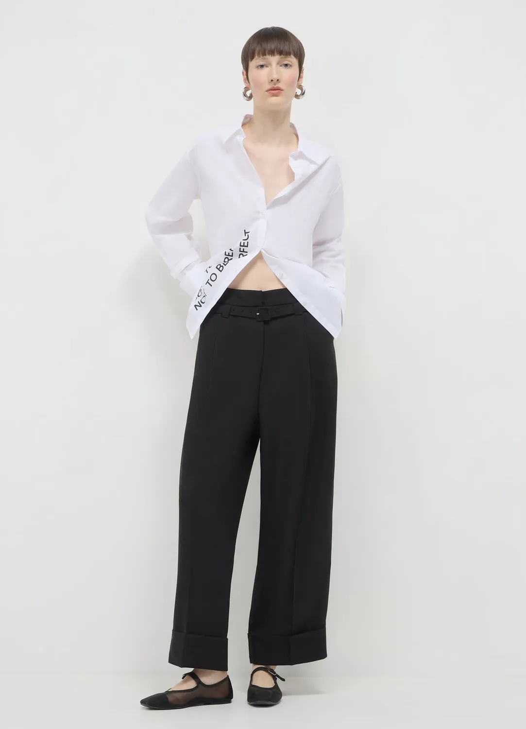 Calliope Palazzo pantalon femme avec ceinture
