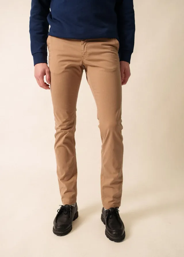 Saint James Voile Hiver pantalon homme beige coton