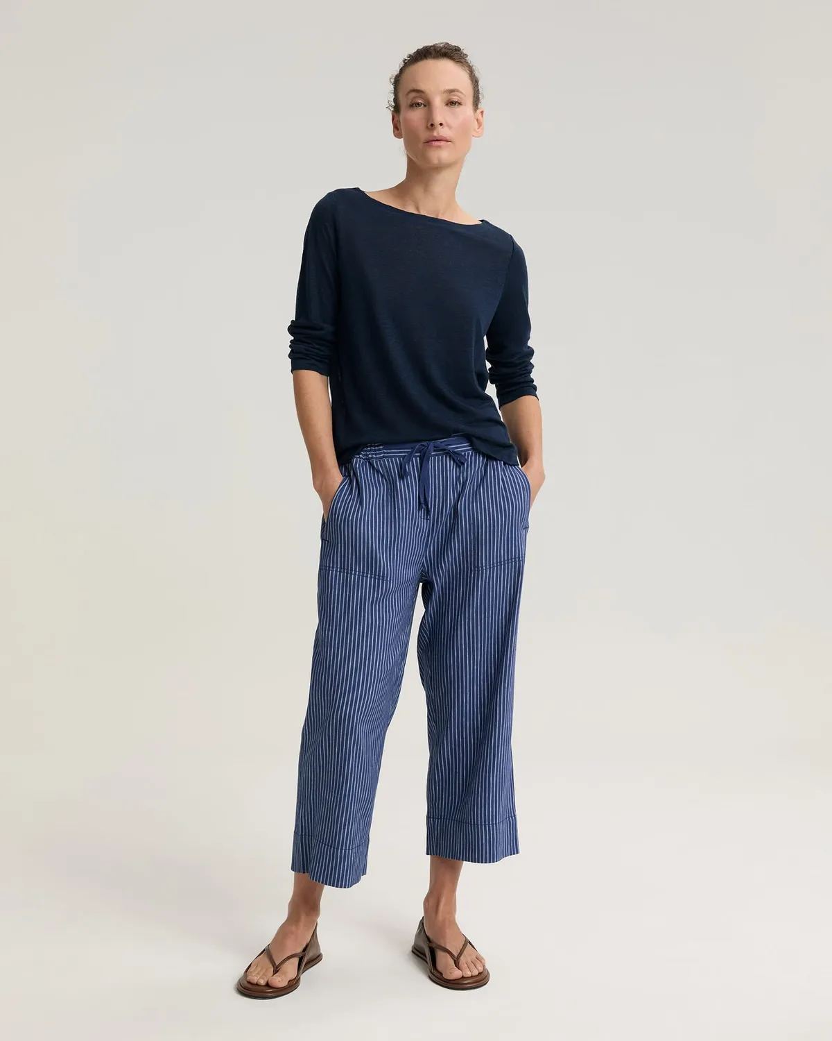 Sportscraft Cecile top lin col bateau raye femme