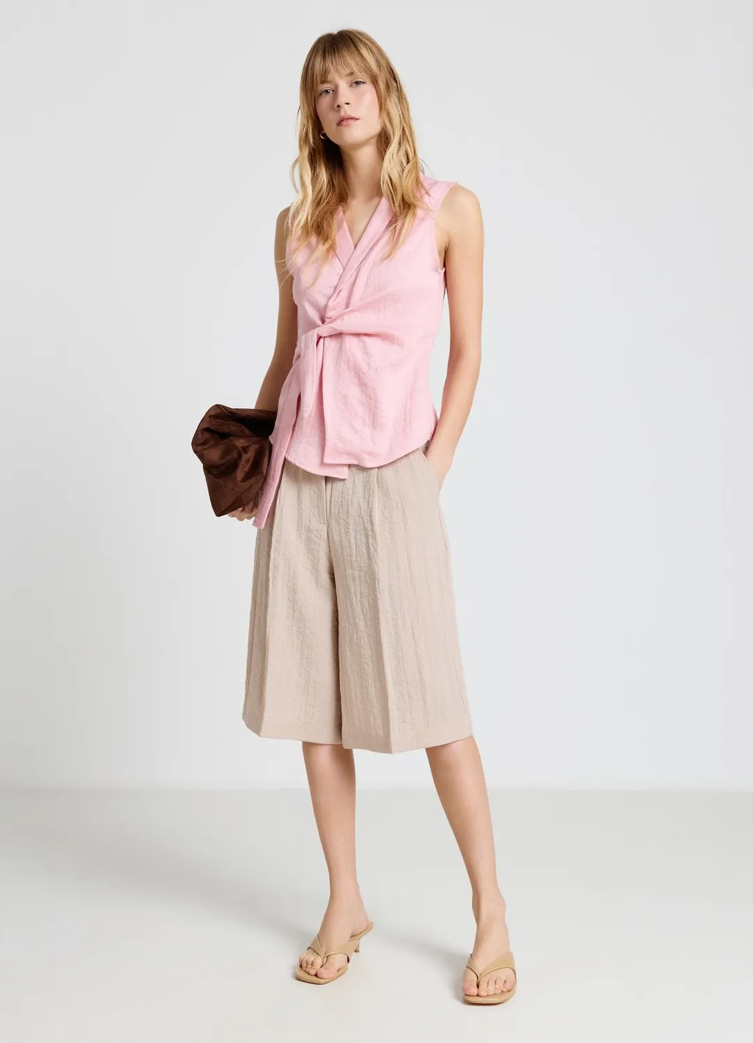 Calliope Shorts bermuda Bermuda femme taille haute uni