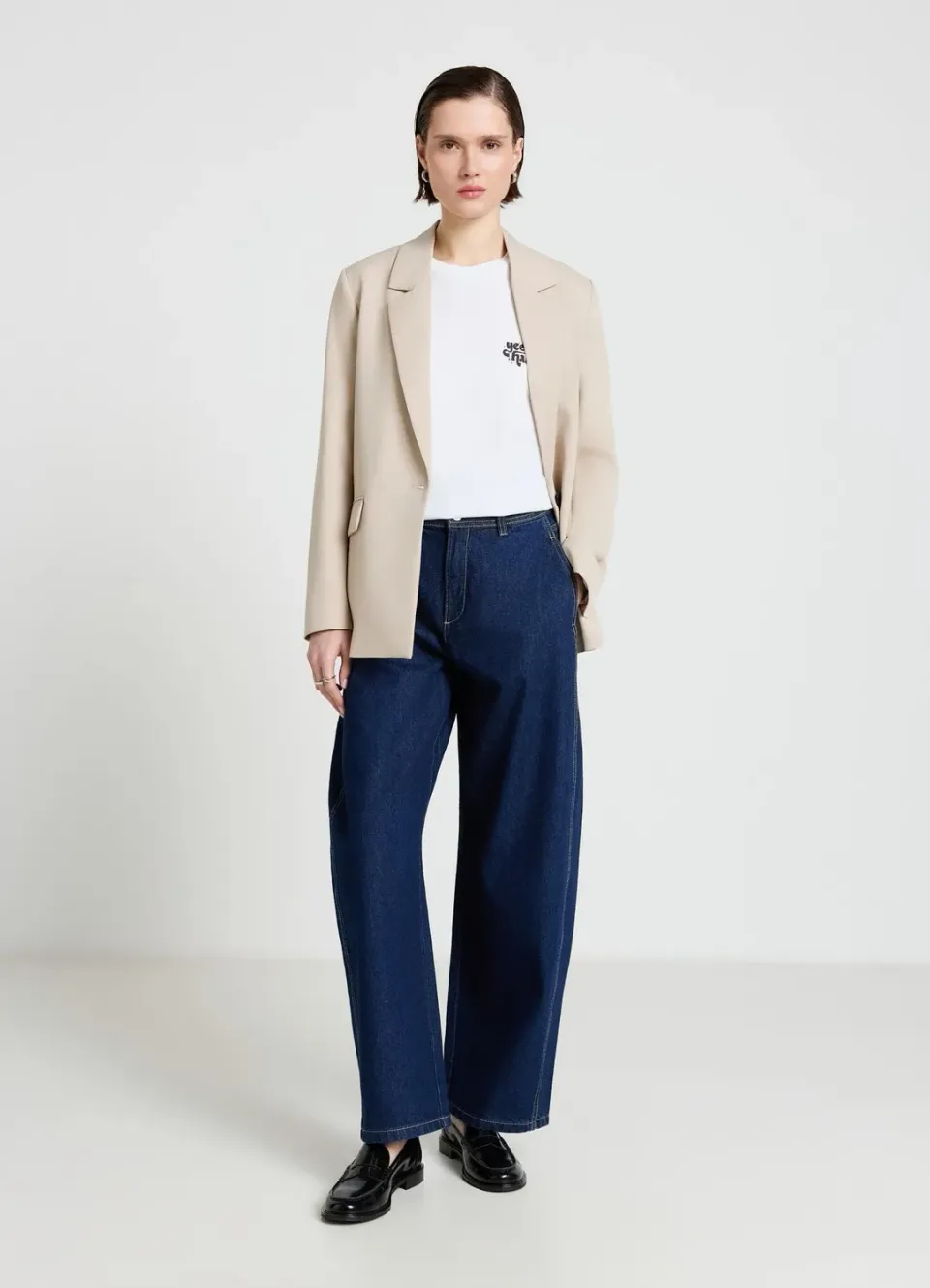 Calliope jean barrel taille moyenne femme uni