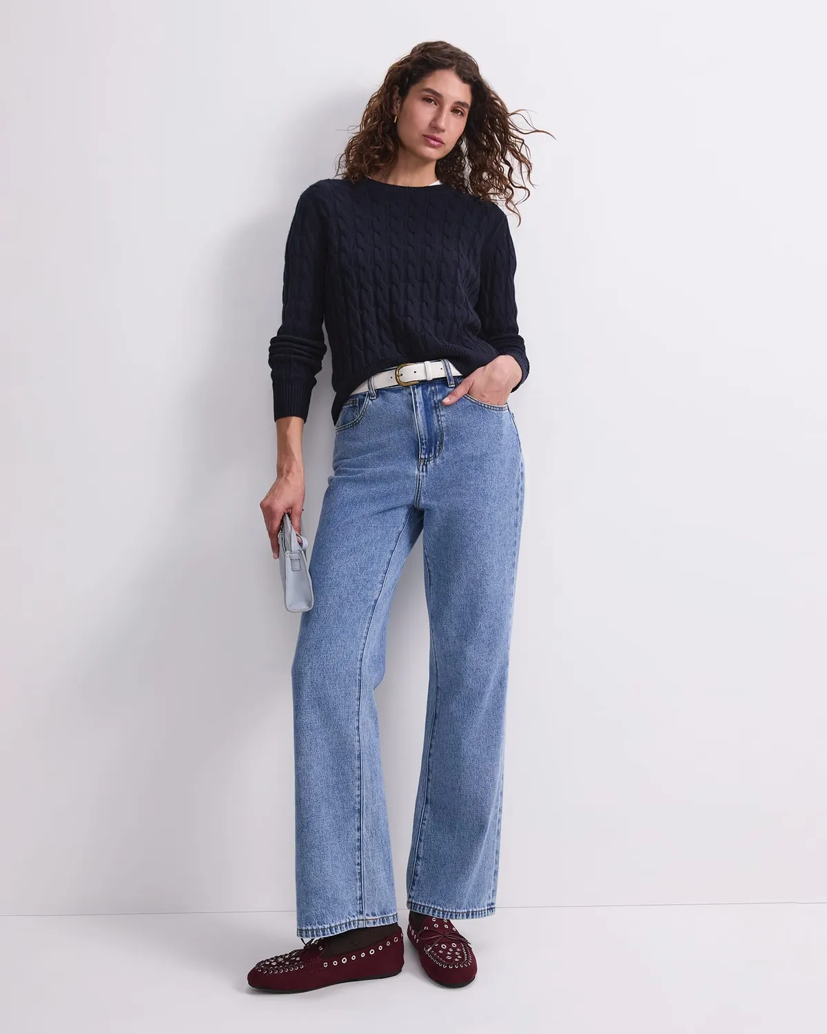 Sportscraft Merino pull torsades femme laine