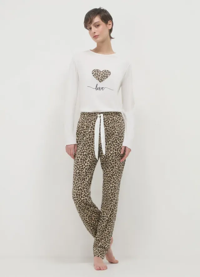 Calliope pyjama long femme animalier 2 pièces