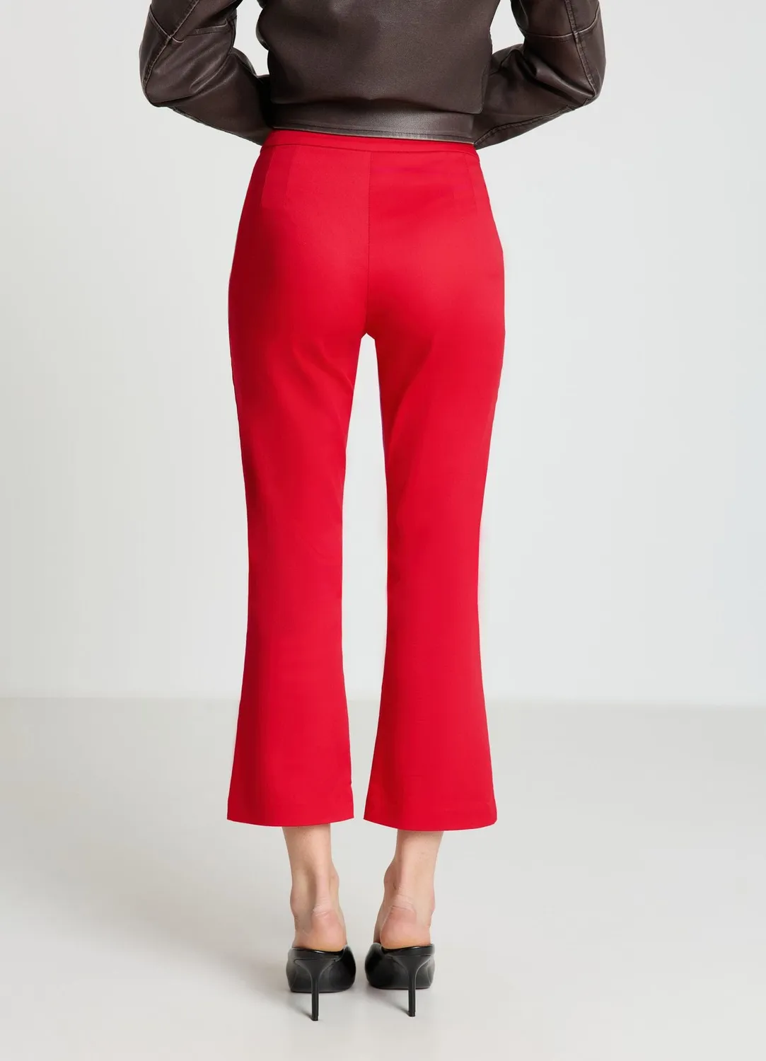 Calliope pantalon cropped flare uni femme coton