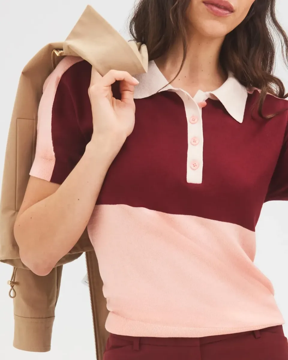 Sportscraft Alphine polo femme coton soie maille