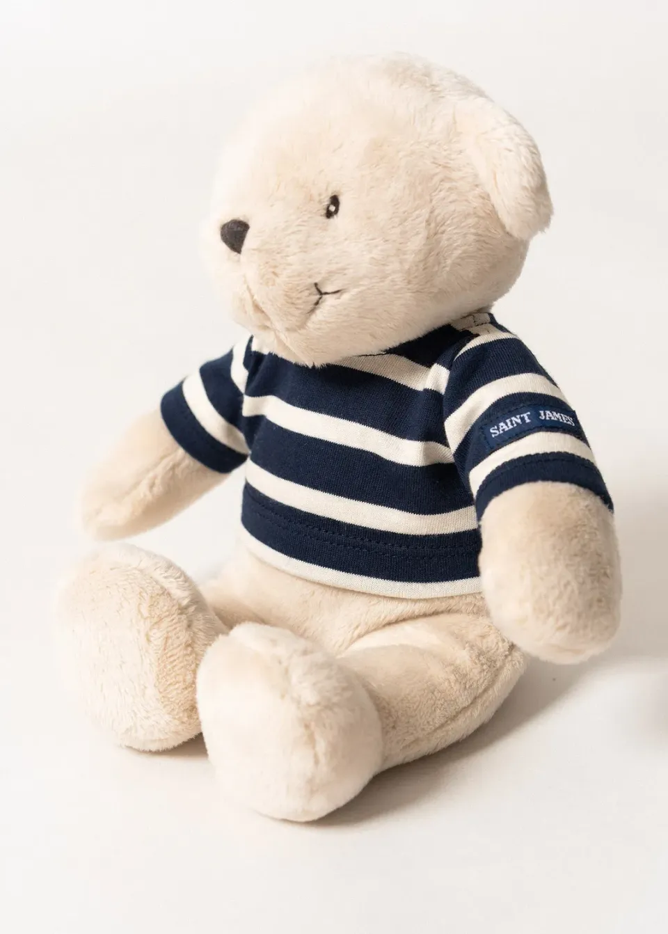 Saint James P'tit Doudou peluche ours beige rayée