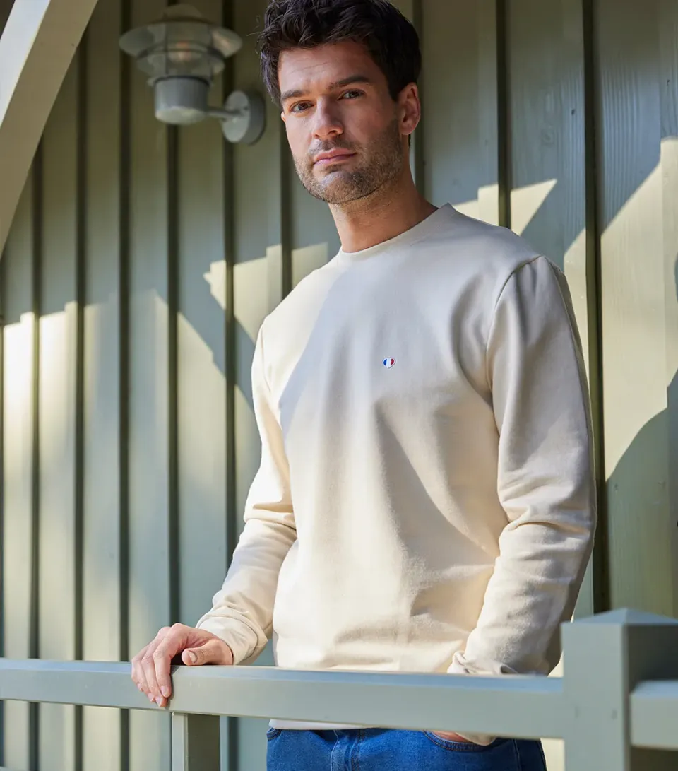 Cocorico Iconique Sable sweat homme sable coton