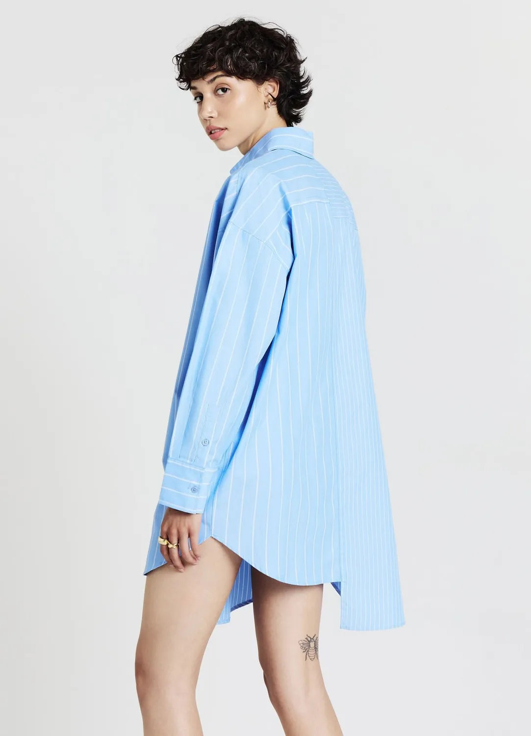 Calliope robe chemise rayée femme manches longues