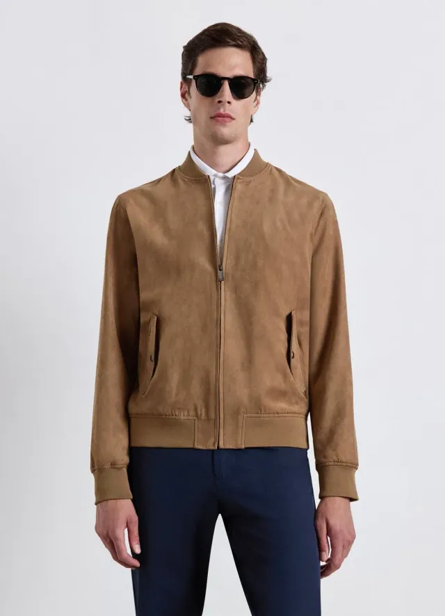 Calliope bomber simil suède homme zip