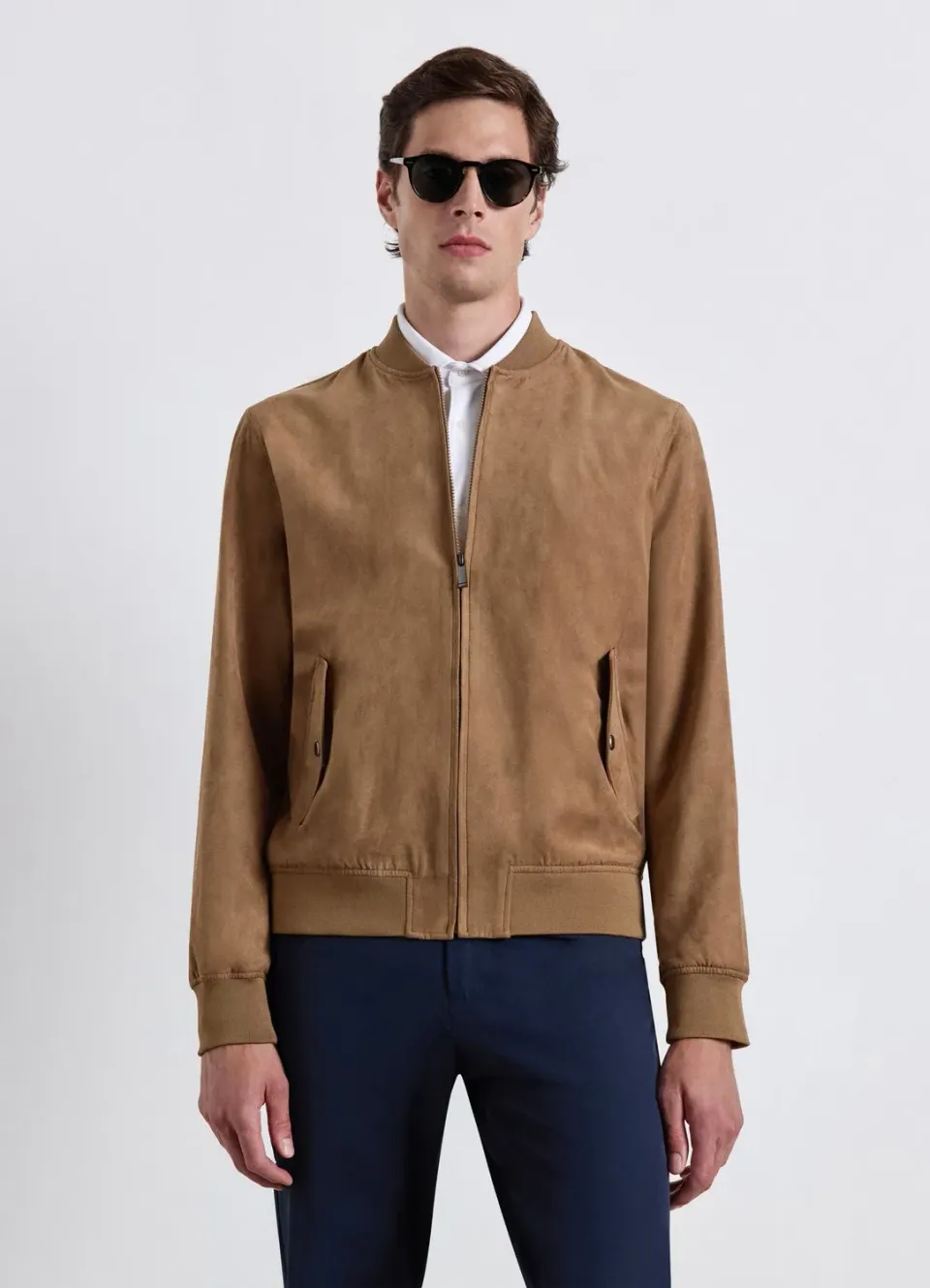 Calliope bomber simil suède homme zip