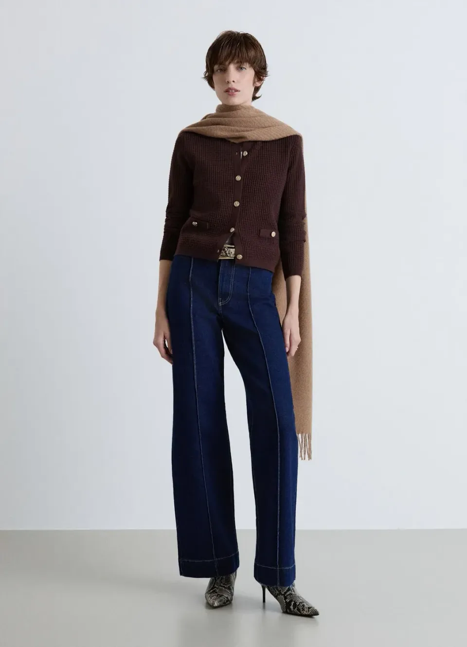 Calliope jean wide leg taille haute bleu