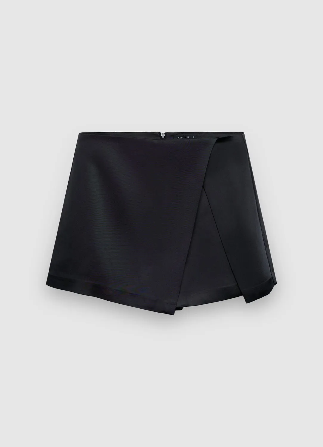 Calliope jupe-short satinée femme zip dos