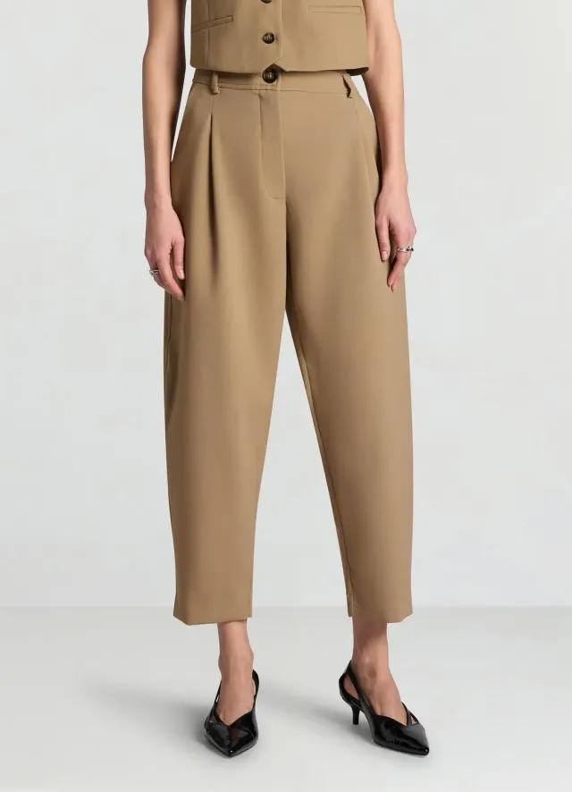 Calliope pantalon barrel femme pinces bureau