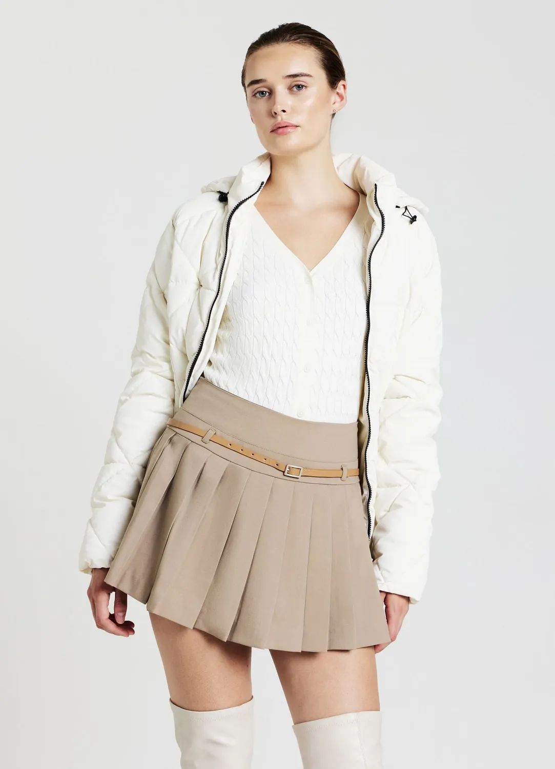 Calliope skort plissé femme jupe-short ceinture