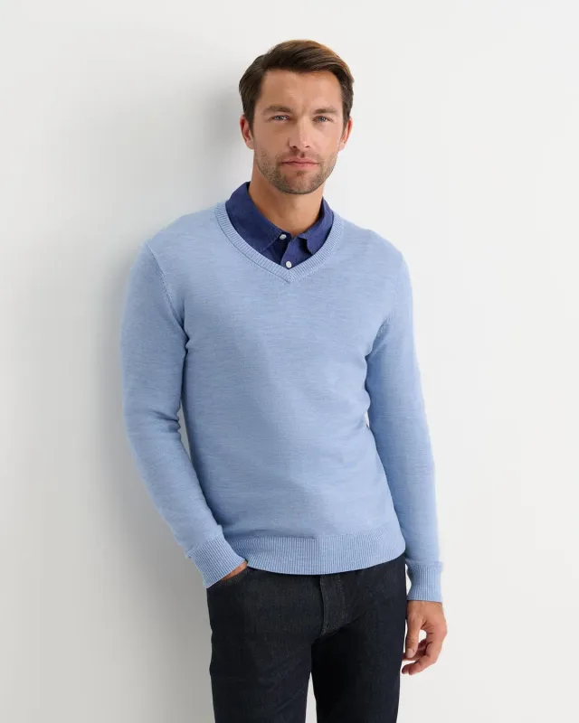 Sportscraft Merino pull col V mérinos homme