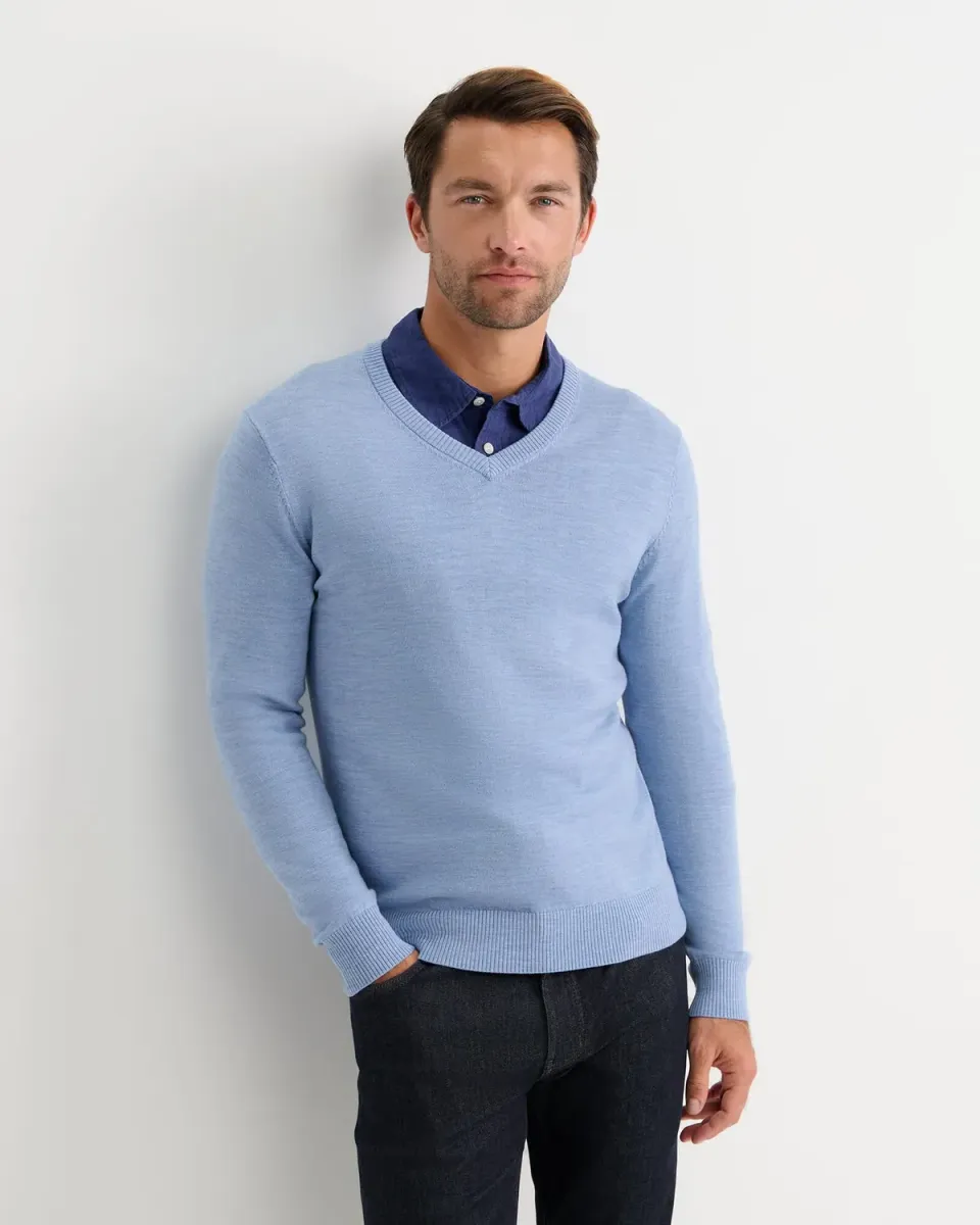 Sportscraft Merino pull col V mérinos homme