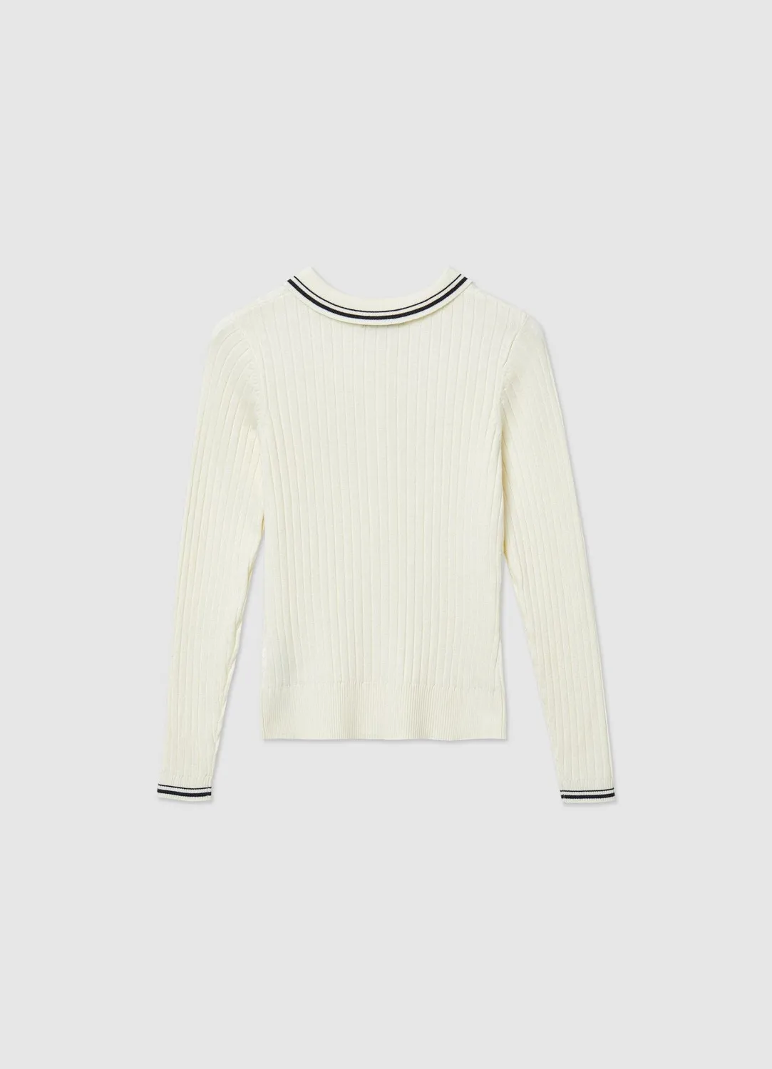 Calliope à tresses polo pull femme manches longues