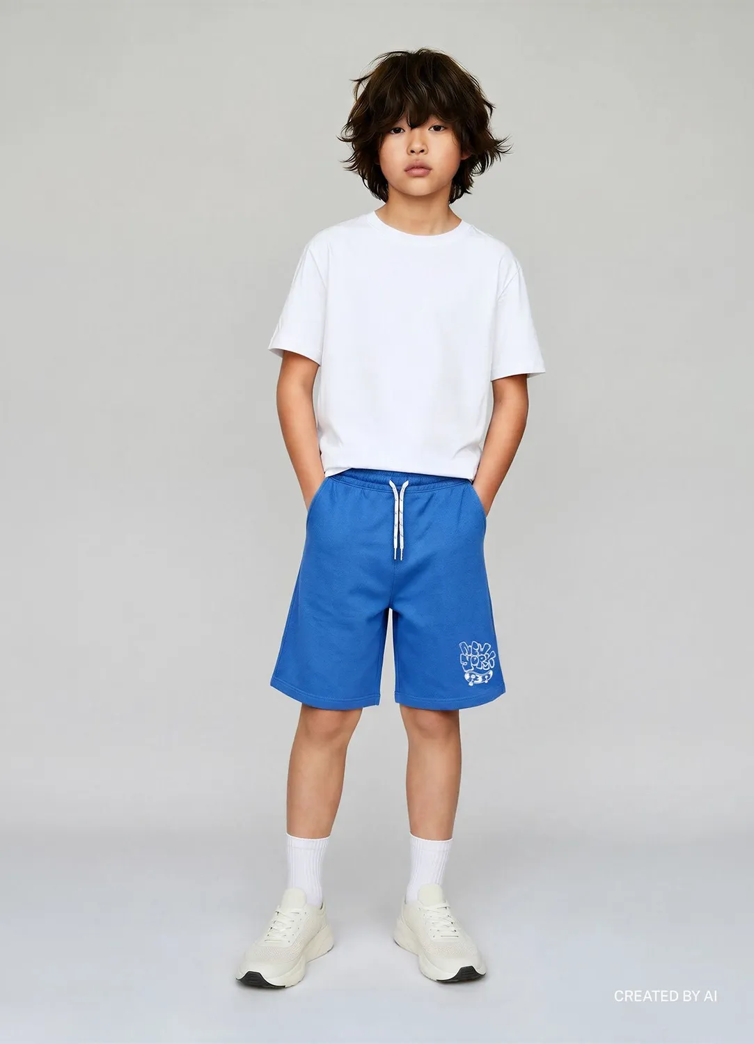 Calliope short garçon molleton imprimé urbain