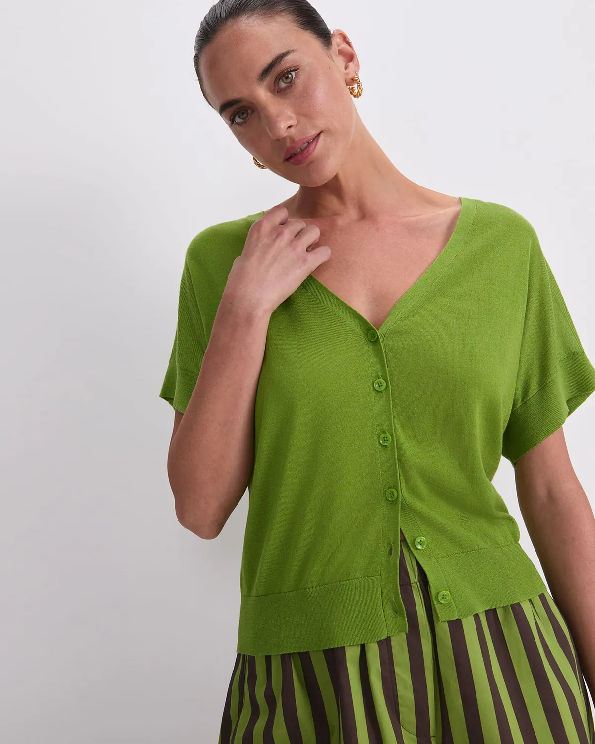 Sportscraft Silk Blend Reversible Knit tricot femme soie