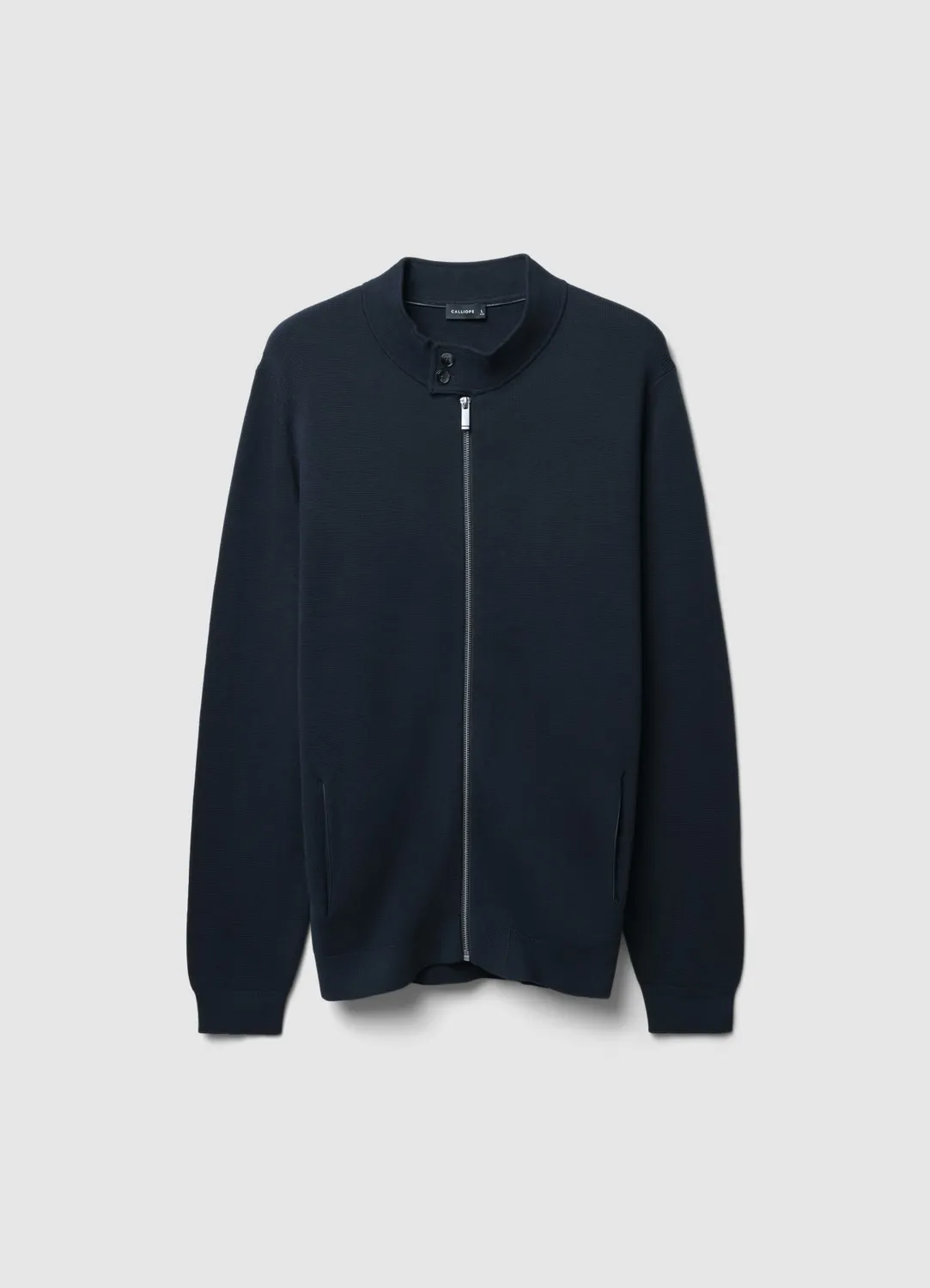Calliope Cardigan zip homme col montant uni