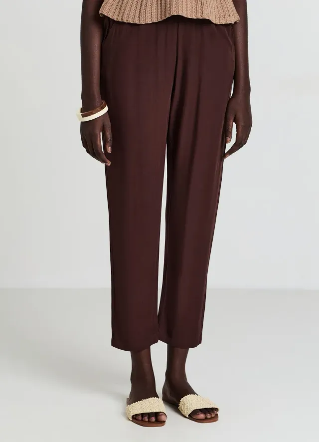 Calliope pantalon femme uni cordon poches