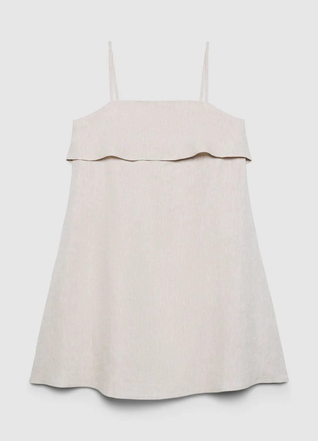 Calliope Robe Mini Évasée Femme Lin Bretelles