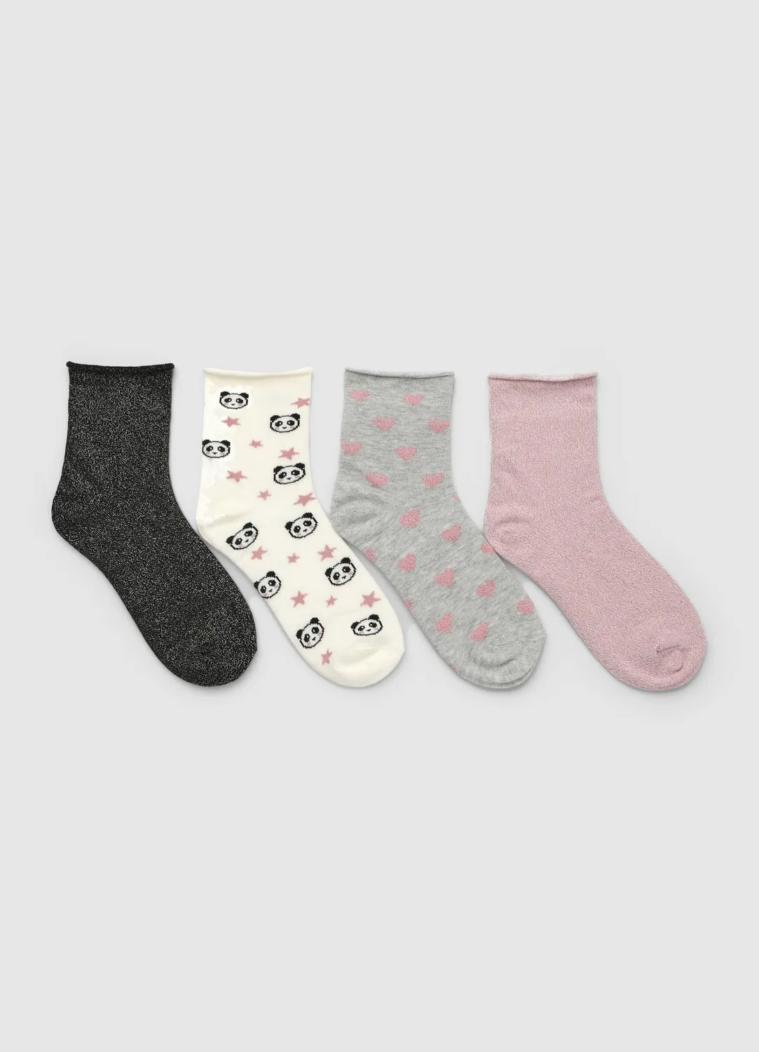 Calliope lot 4 chaussettes fantaisie fille panda coton
