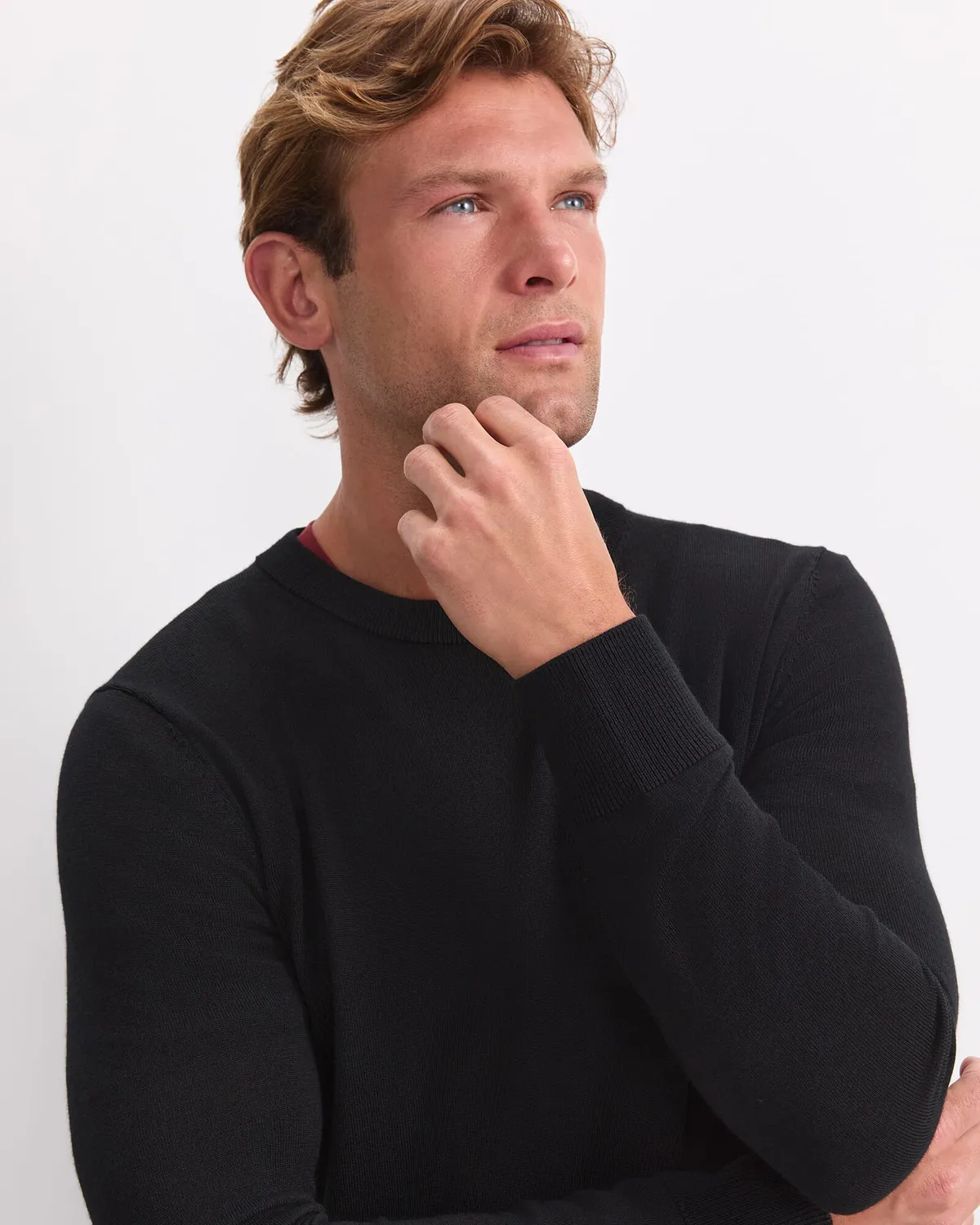 Sportscraft Merino 208110 pull col rond homme laine