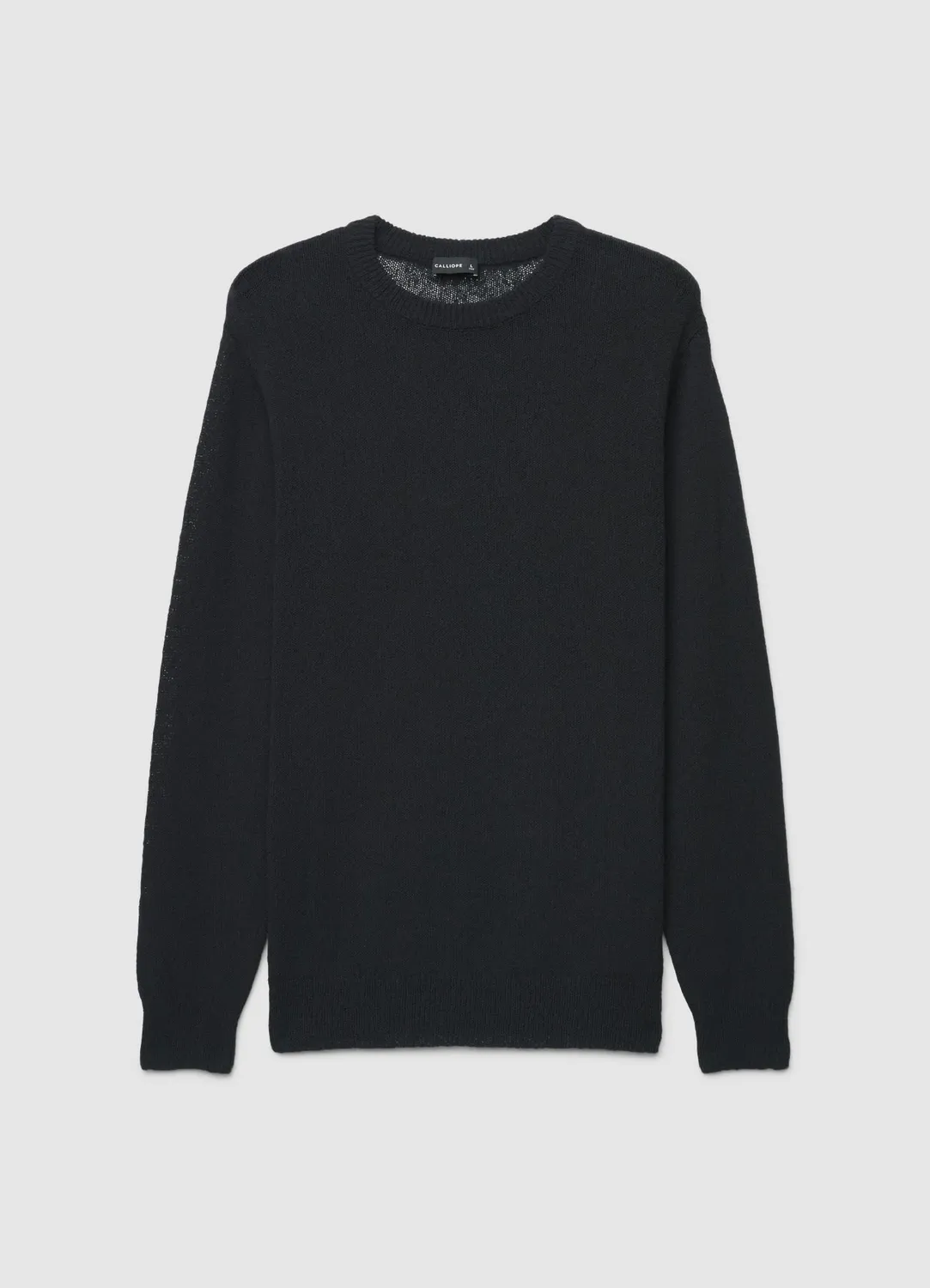 Calliope pull homme col rond uni côtes
