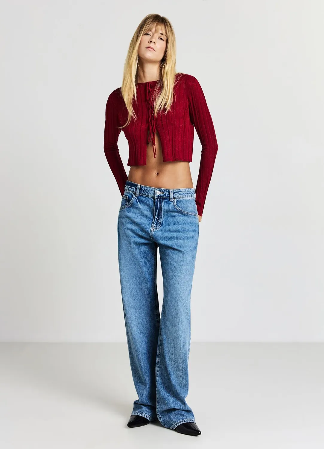 Calliope cardigan à lacets femme côtelé