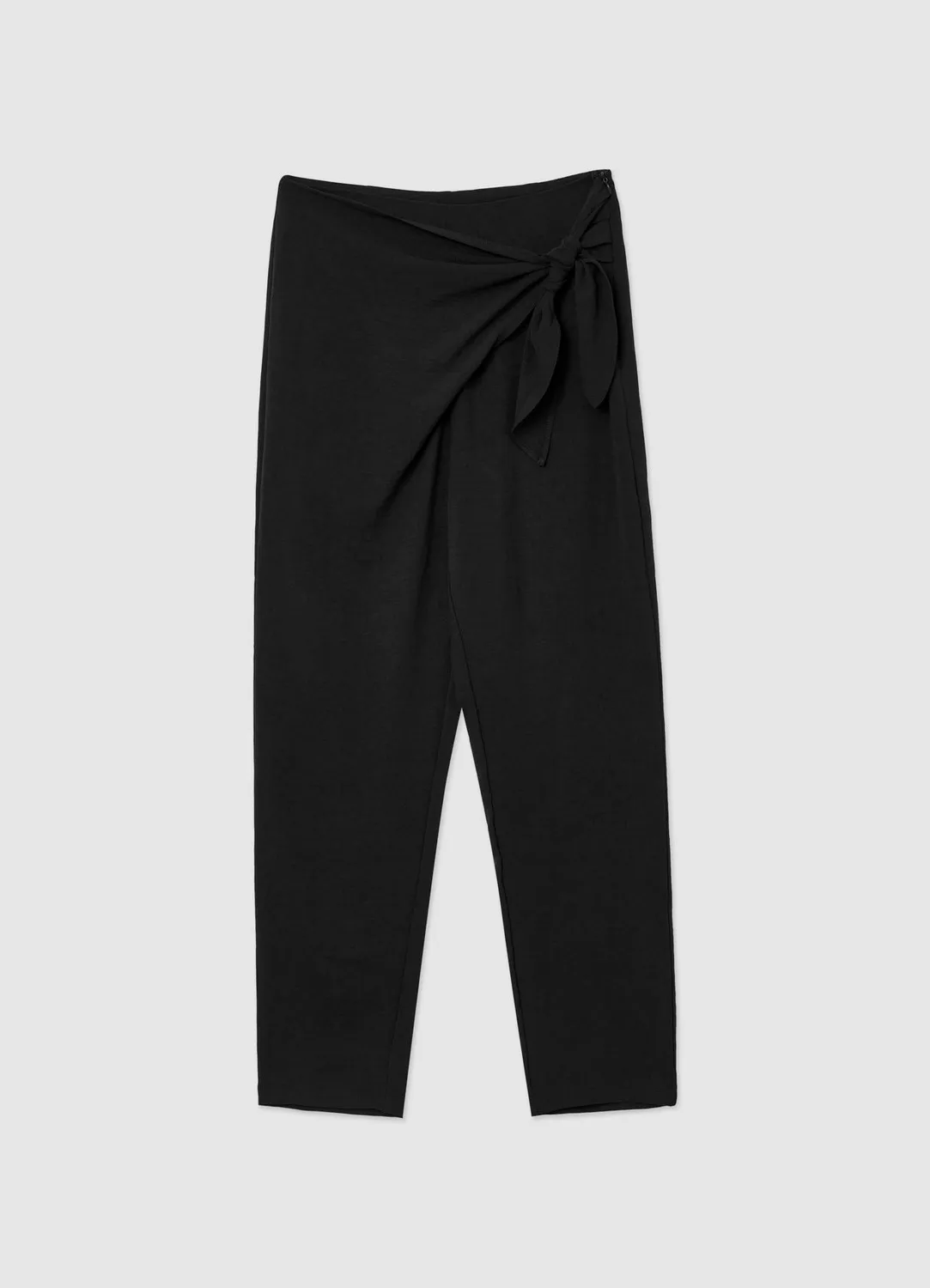Calliope pantalon femme noué uni fermeture latérale