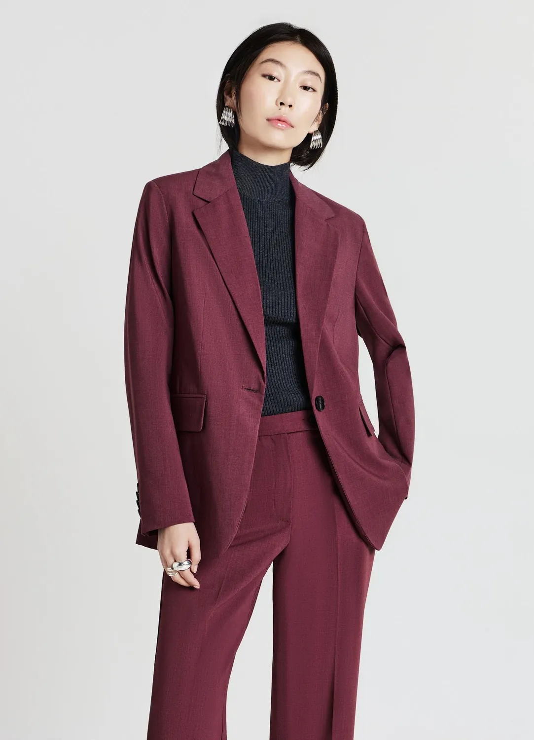 Calliope veste tailleur femme unie monopetto