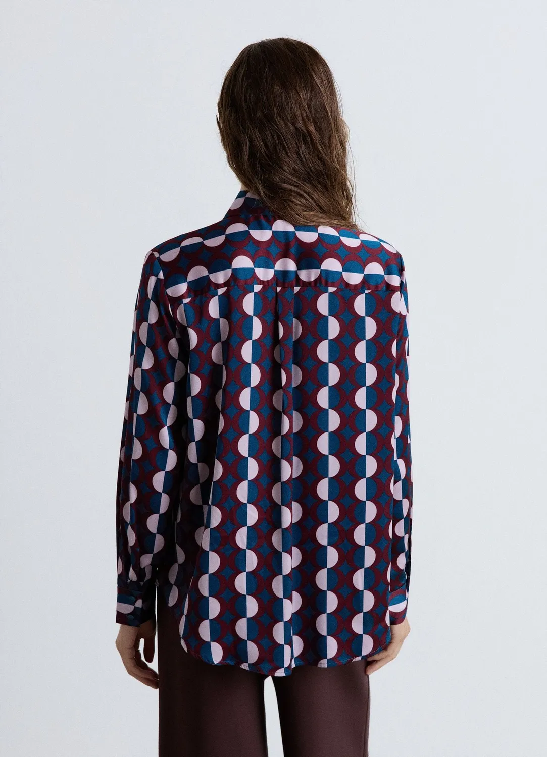Calliope Géométrique chemise femme manches longues