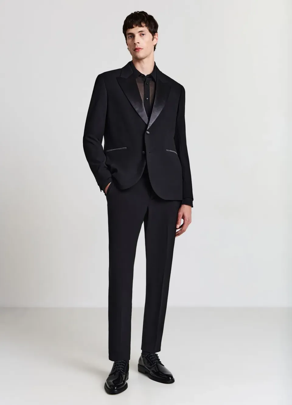Calliope Satin pantalon homme ceinture 48