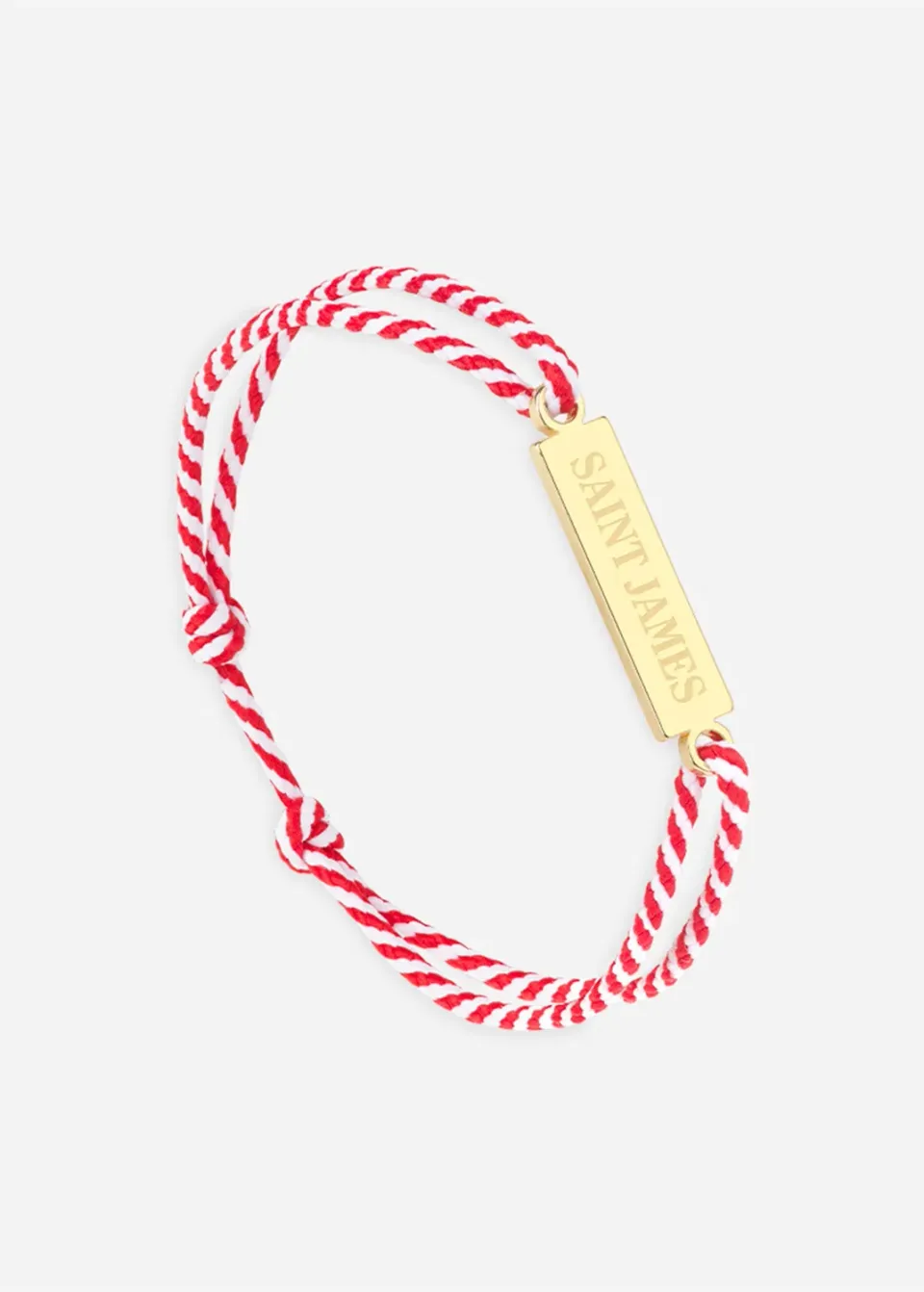 Saint James Logo bracelet or blanc rouge coton