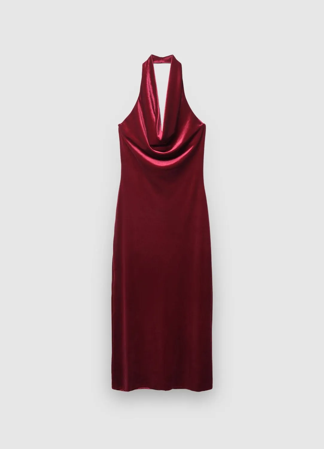 Calliope robe longue chenille femme col drapé