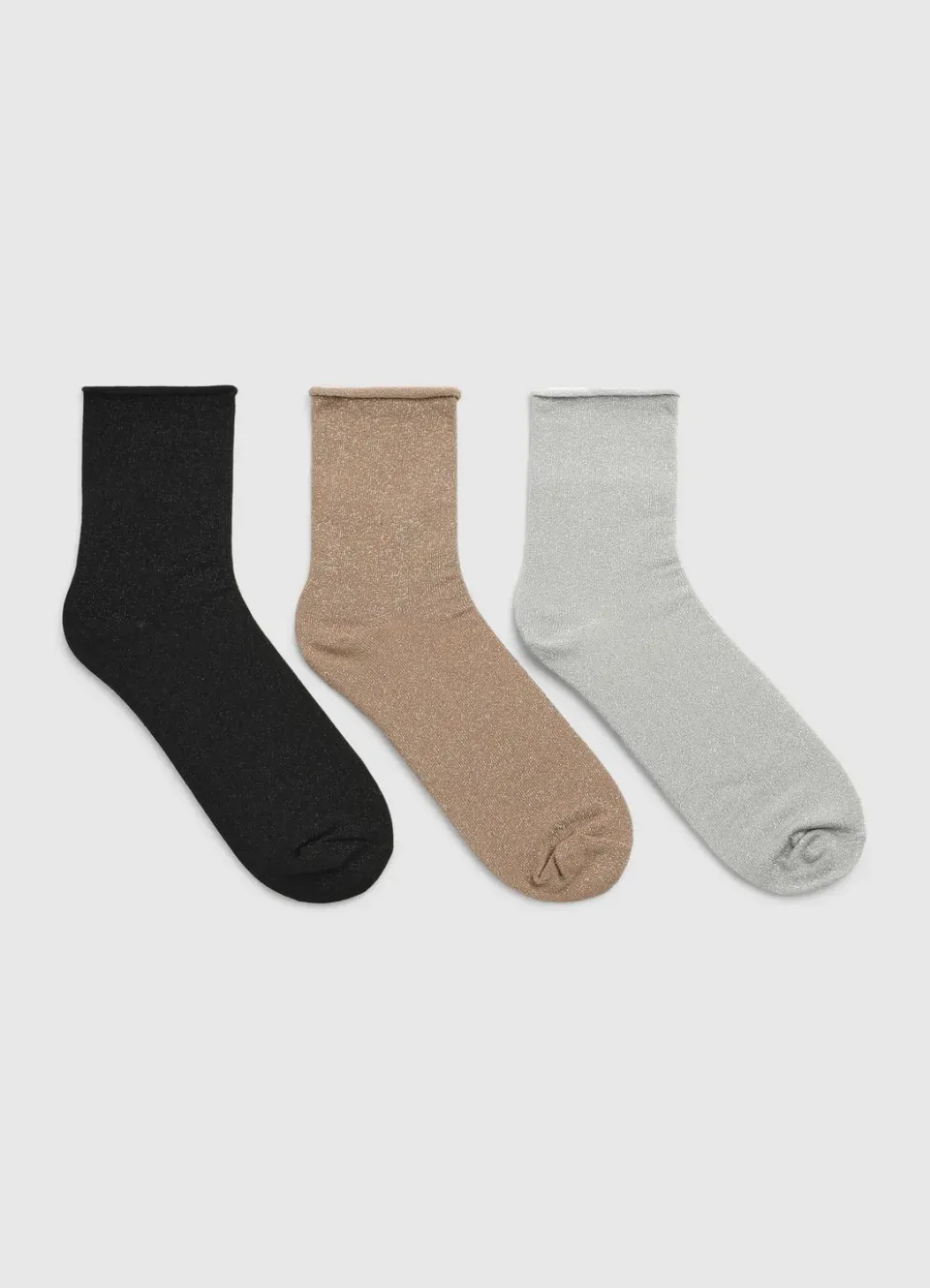Calliope Lot 3 chaussettes femme brillantes cheville