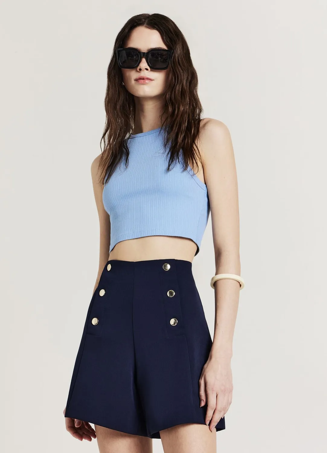 Calliope short boutons dorés femme coupe regular