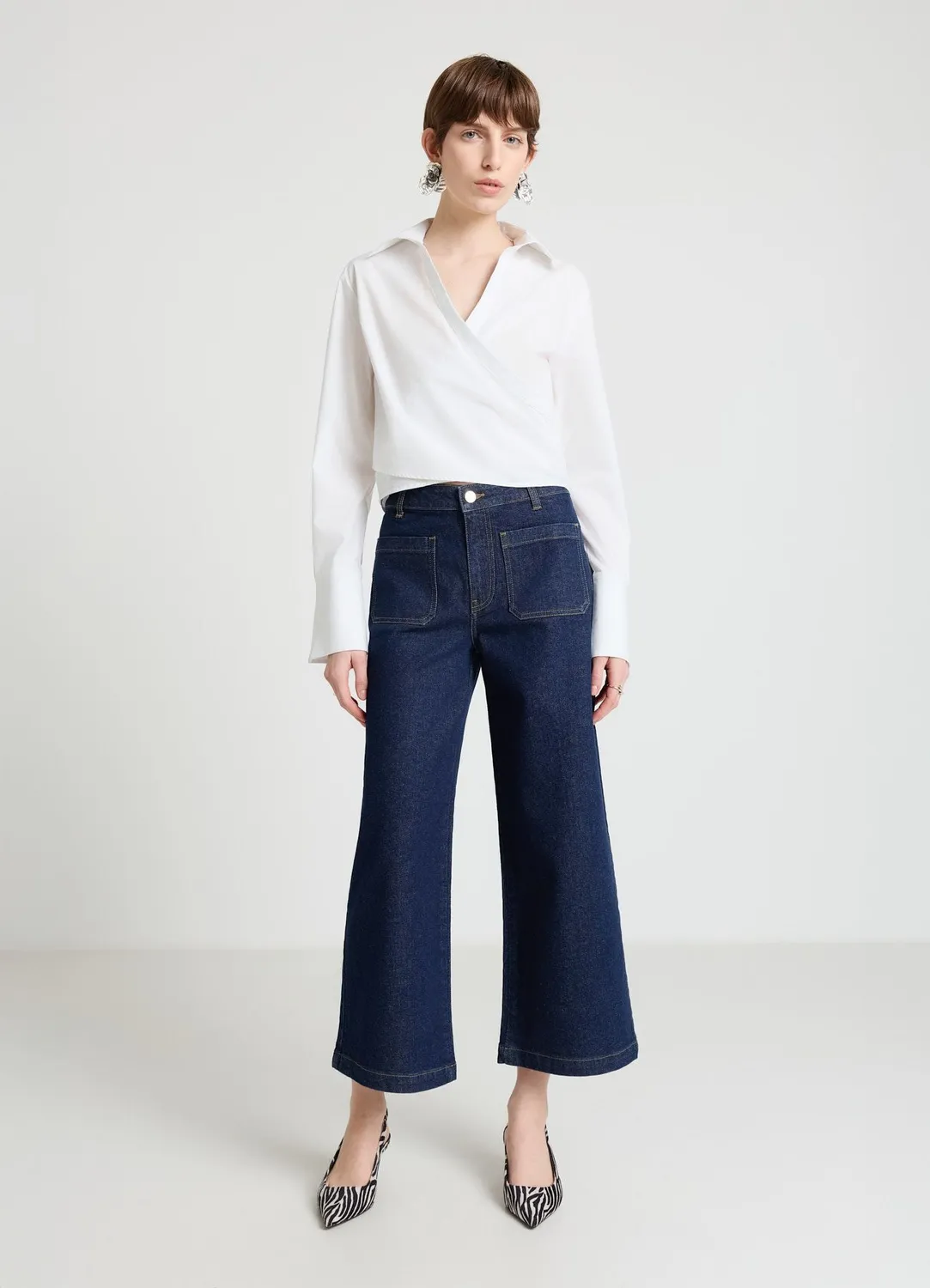 Calliope jean culotte femme large cheville