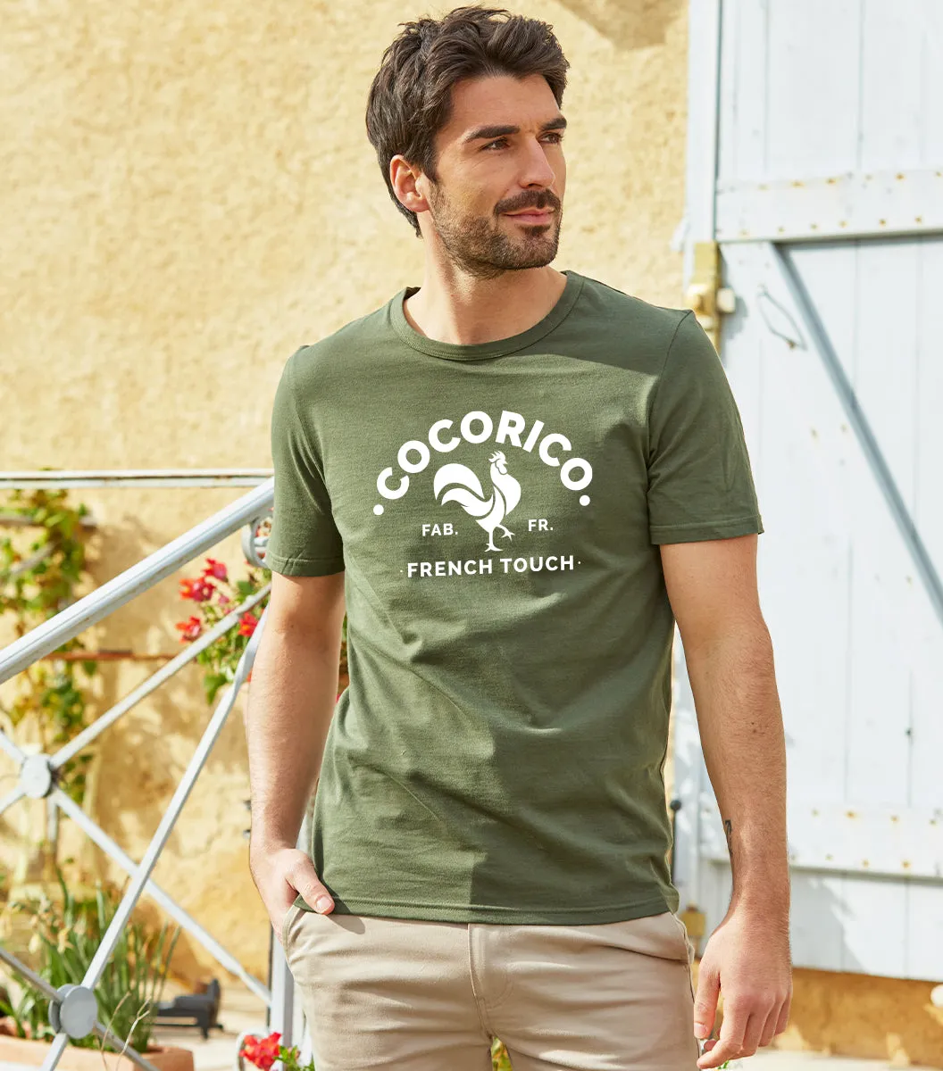 Cocorico Coq Français Kaki t-shirt homme coton