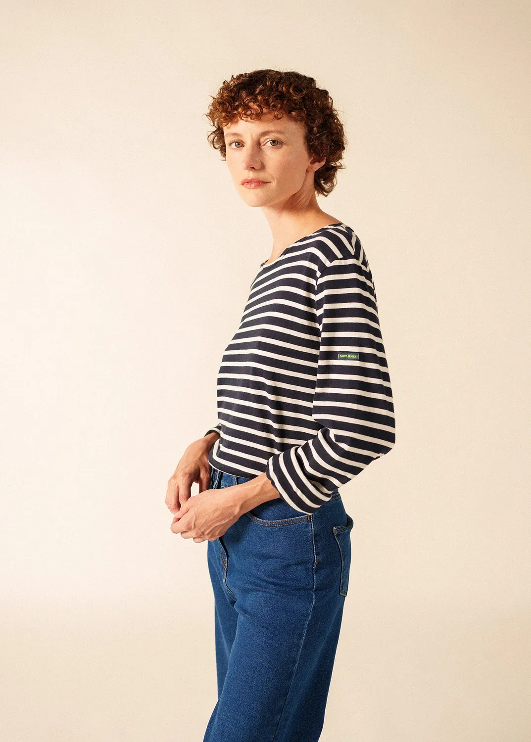 Saint James Minquiers Phospho marinière navy coton