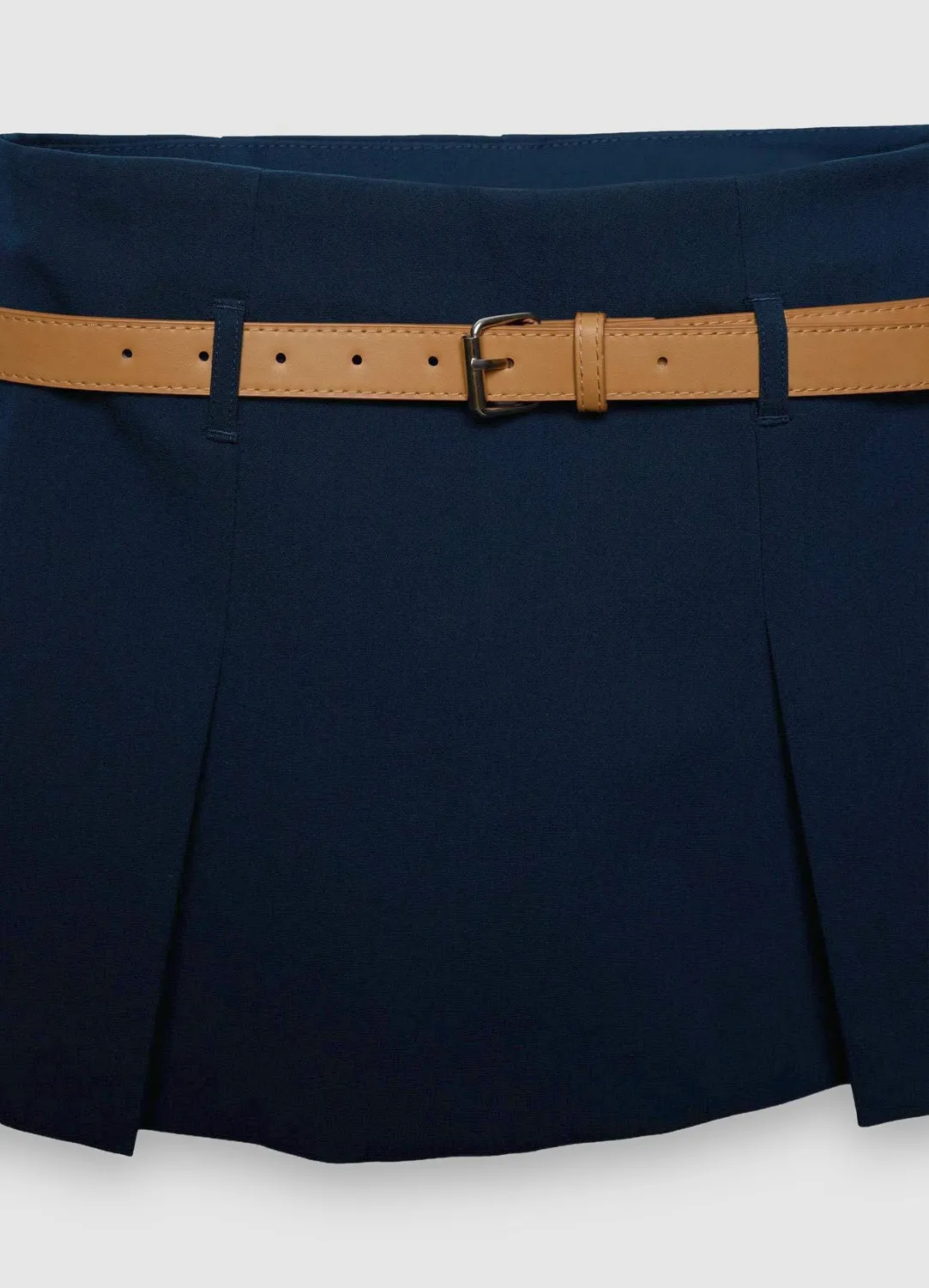 Calliope jupe-short à ceinture femme plissé mini