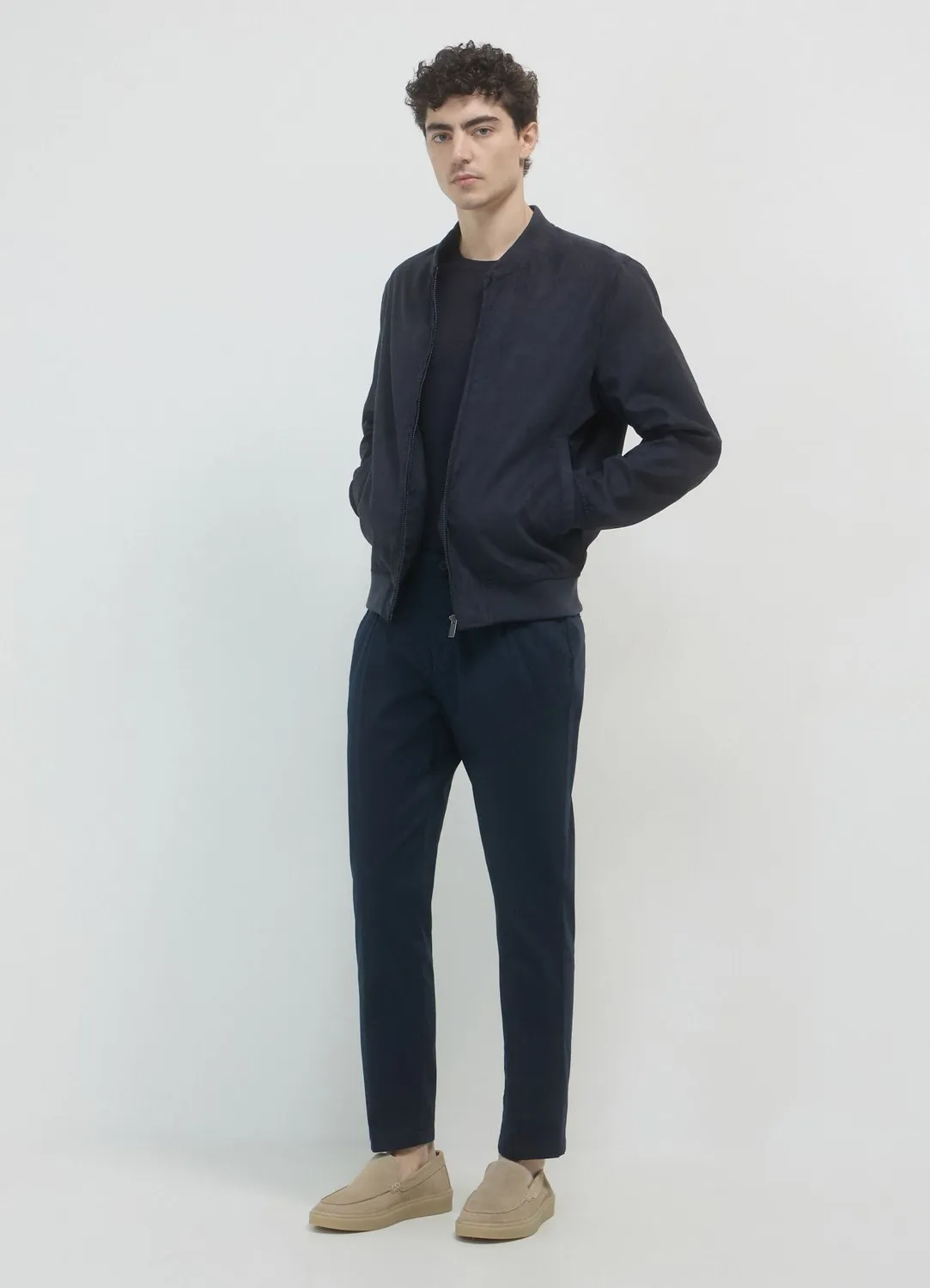 Calliope bomber homme suédine zip poches