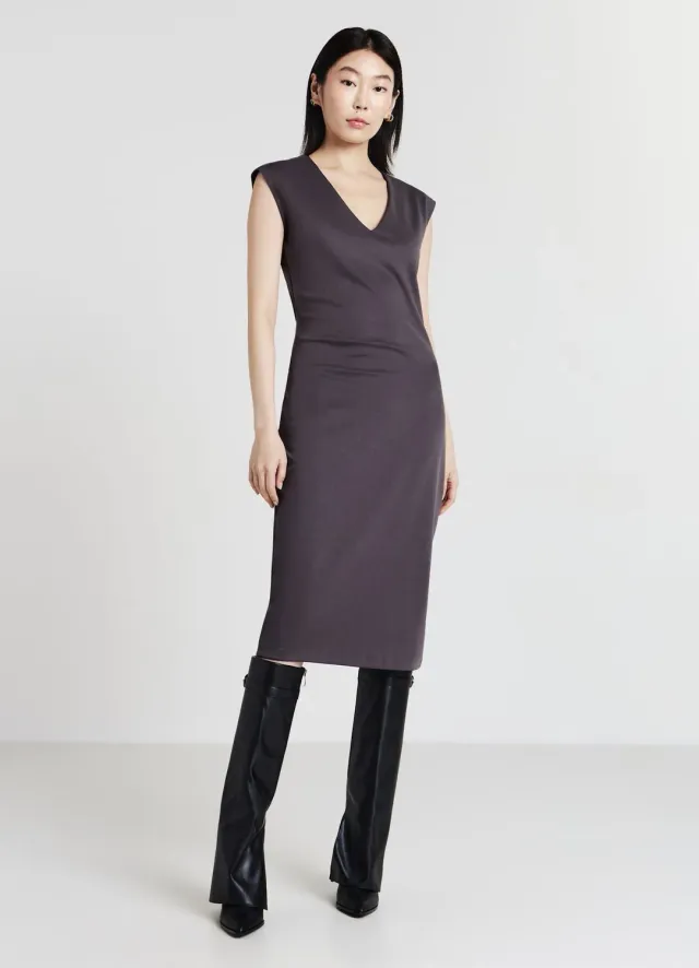 Calliope Atelier robe fourreau femme col V